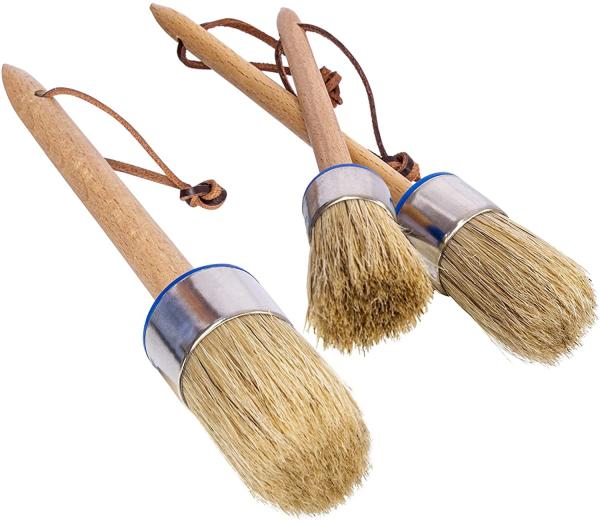 A escova da pintura do giz ajustou 3 PCes para o enceramento natural da pintura da cerda da mobília