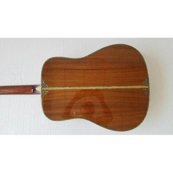 Real Abalone Inlay 41 Inch Koa Wood Round Body Classic Acoustic Guitar Free Shipping