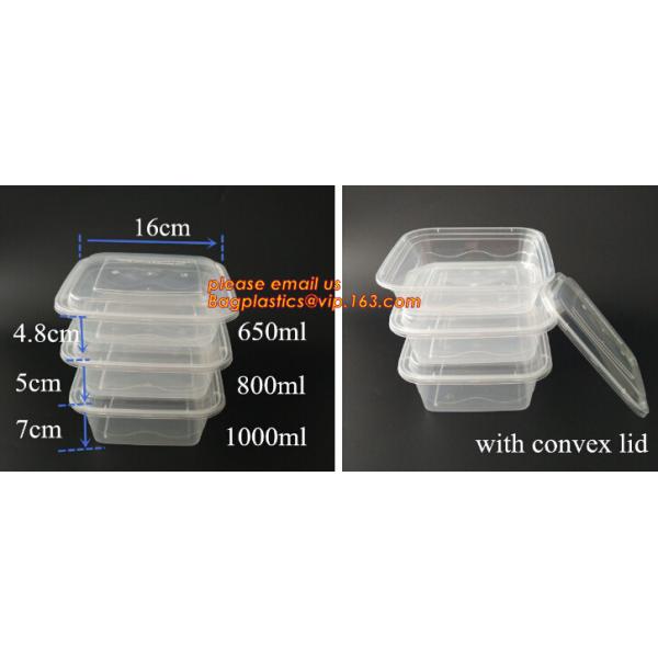 Коробка бенто пластикового устранимого пластикового взятия качества еды отсутствующая с 4 отсек, пищевой контейнер контейнеров пластиковый течебезопасный