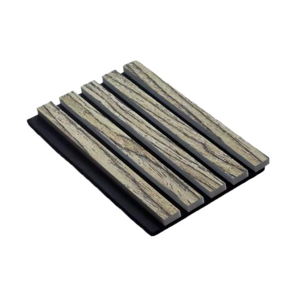 A wooden soundproof panel made from polyester fibers and wood boards, with a soundproofing effect exceeding 90%.