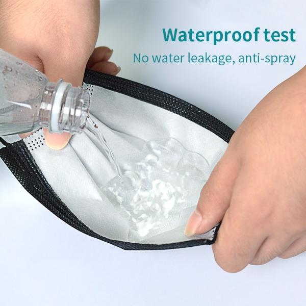 Antibacterial 95% BFE 3 Ply Non Woven Face Mask Black Civil Non - Medical