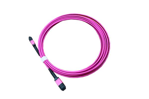 Female Multi Mode MPO MTP Cable Polarity B OM4 MTP Cable With Magenta