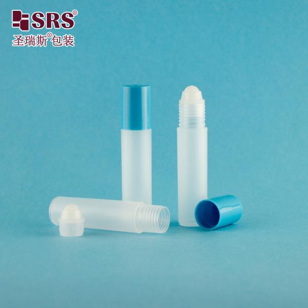 Smooth Finish 10ml Plastic Roll On Bottle in Various Colors With Roll On Cap for Essential Oil and Perfume