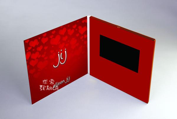 Laser Cut  LCD Invitation Card 4G Memory For Christmas / Advertising Gift