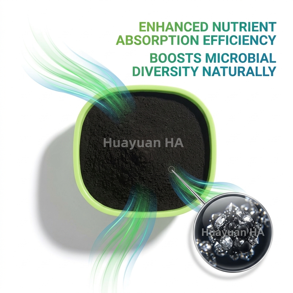 100% Organic Humic Acid Powder Reduces Soil Acidification for Rice Paddy Farming