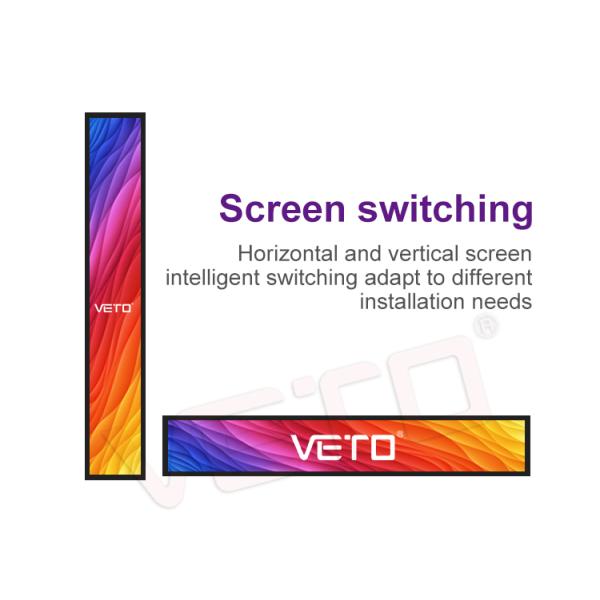VETO Customisizd Size Bar LCD Display Ultra Wide Shelf Edge Strip Screen HD Digital Signage Растянутая ЖК-панель