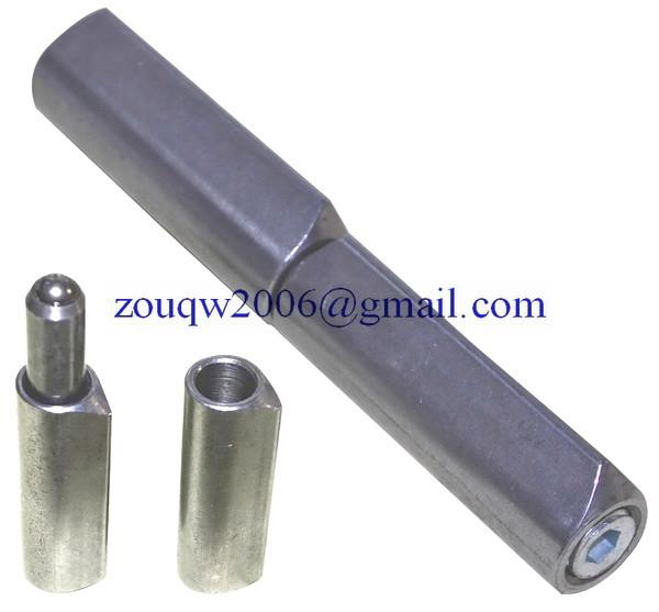 Piston adjustable weld on hinge PH607, with a ball inside the pin, finishing self-color or zinc plating