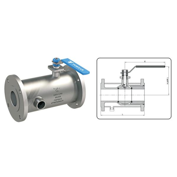 Jacketed Industrial Ball Valve Direct - Mount One Piece Flanged DIN / ISO 5211