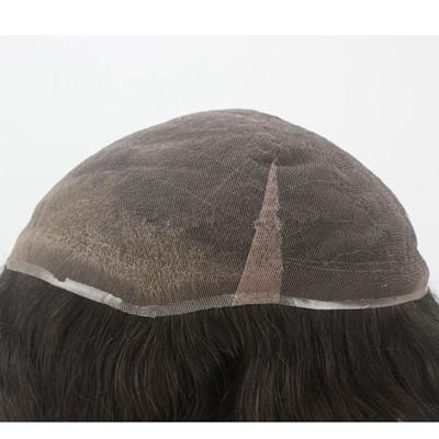 Tout le système de coiffure Toupee dentelle 10 * 7 Toupee de cheveux pour hommes port quotidien