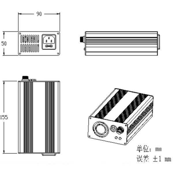 Smart Electric Motorcycle Battery Charger 36V 4A Aluminium Silver or Black Casing 4 Steps Charging