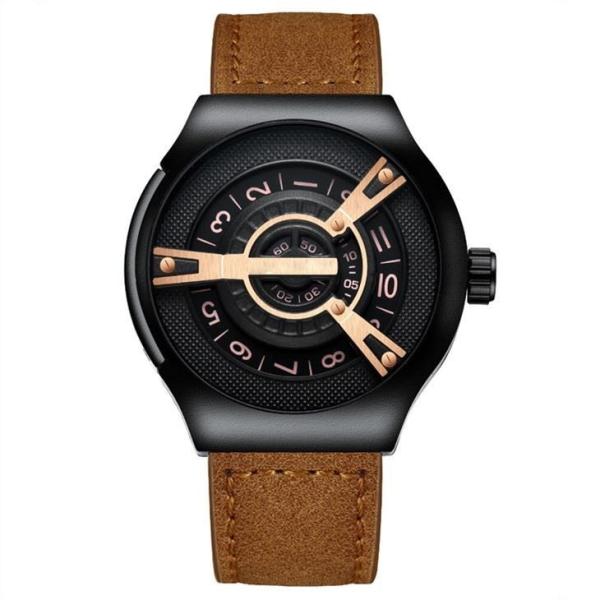 3BAR Waterproof Alloy Quartz Wrist Watch Mineral Glass 13mm Case