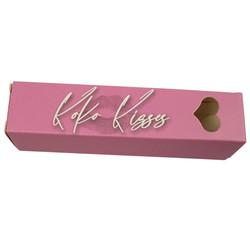 Luxury Custom Printing Pink Fold Cosmetics Lip Gloss Packaging Lipstick Paper Box With Heart Shape