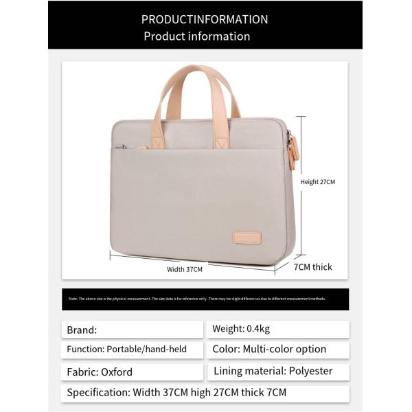 Canvas Portable Computer Bag Customized Color Waterproof Laptop Case Business Bags