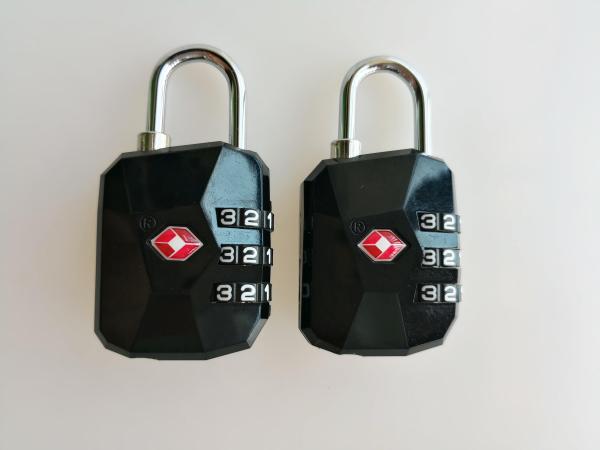 Fashion TSA Travel Locks / TSA Security Lock Black PC Material For Luggage Security