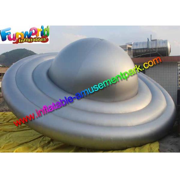 Изготовленный на заказ серый раздувной UFO воздушного шара/Adertising поддонника гелия с украшением освещения СИД