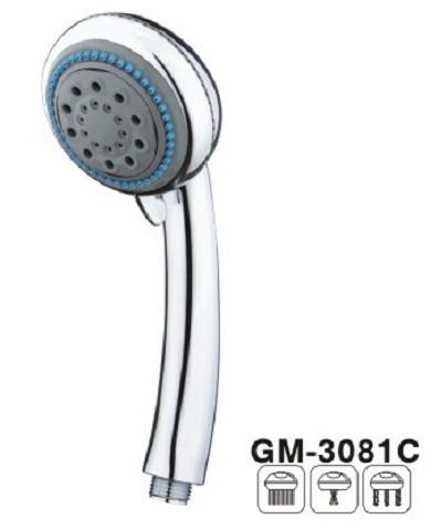 Titanium Brushed Brass Hand Shower Spray Thumb Tab Chrome Hand Held Shower Head