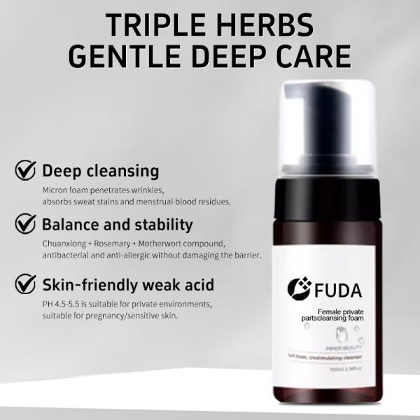 Herbal Soothing Vaginal Foaming Feminine Wash Cream Chuanxiong Motherwort Micro Environment Balance