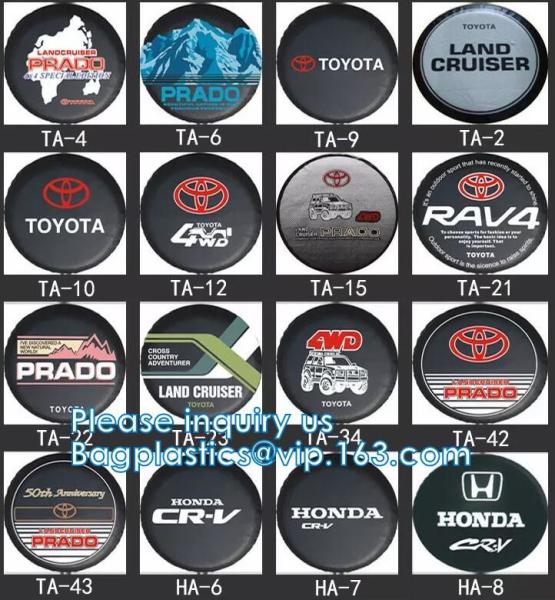 Custom Car Wheel Spare Wheel Cover Tyre, Spare Tire Cover, PVC, PU, Oxford, Nylon, Pajero Spare Tire Cover
