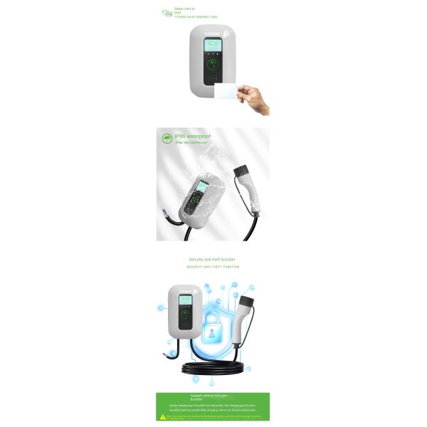 AC Output Current 7KW 220v CCS/Type 2 Wall Mounted European Standard Charging Station