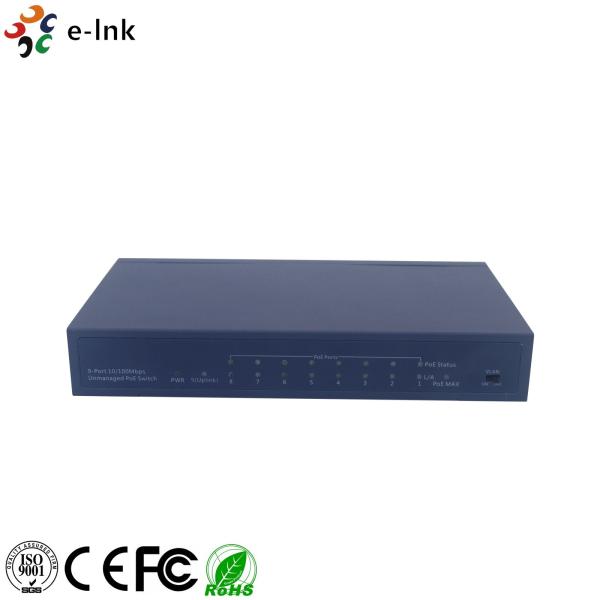 8 Ports 250M Industrial PoE Switch 100Mbps Down Link Ethernet Port
