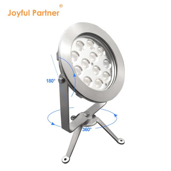 2024 Newest 12x4W RGBW 3in1 48W DMX Control Stainless Steel IP68 12V Submersible LED Lights