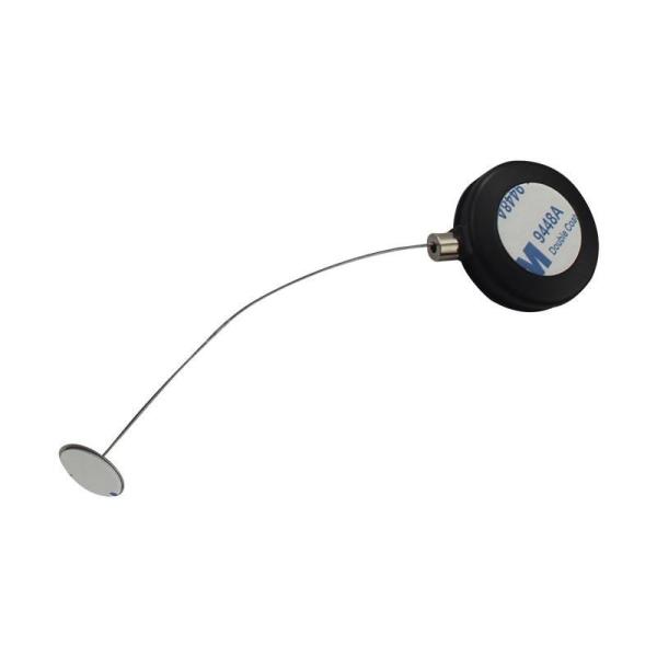Mini Round Anti-Theft Display Retractors with Metal Sticking Plate End