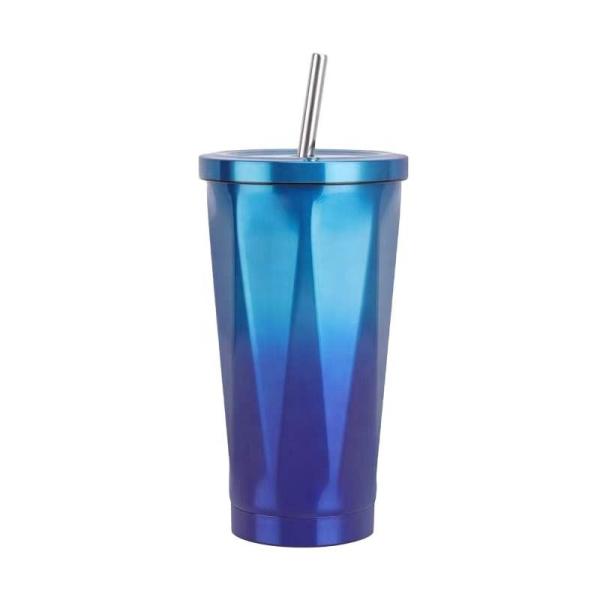 Pour les enfants, isolant à double paroi en acier inoxydable 304 avec paille et couvercle imprimé sur mesure