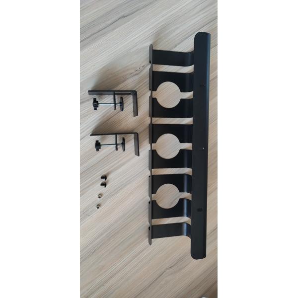 Чёрный стальной кабельный поднос для офисного стола для совещаний под рабочим столом