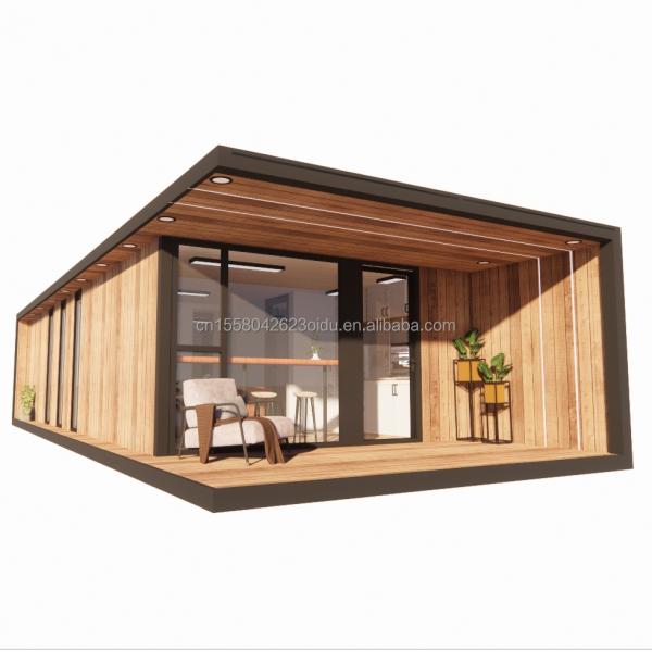 Outdoor Modern Design Prefabricated Container House with Alluminum Alloy Window and Customized Color Made of Sandwich Panel