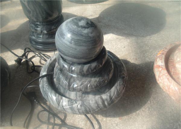 Living Room Decorative Landscaping Stone Small Red Marble Ball Fountain