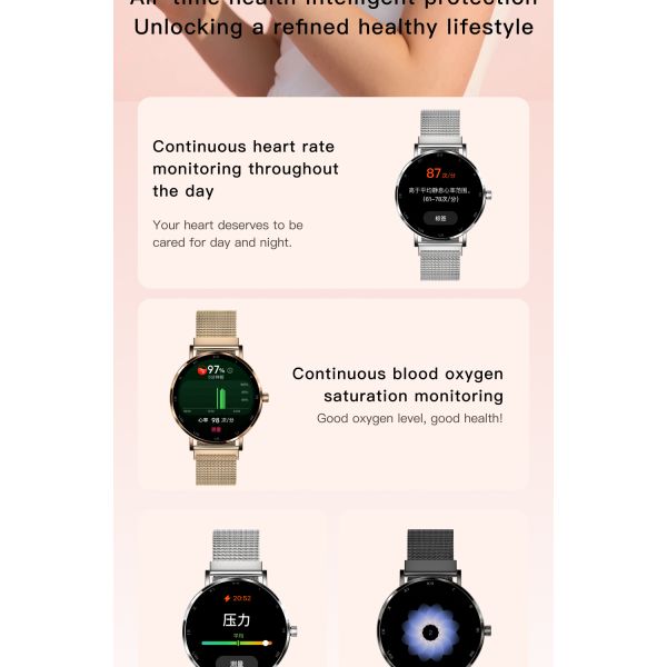 2026 New Smartwatch Woman 1.32inch AMOLED Screen Flashlight for lady use