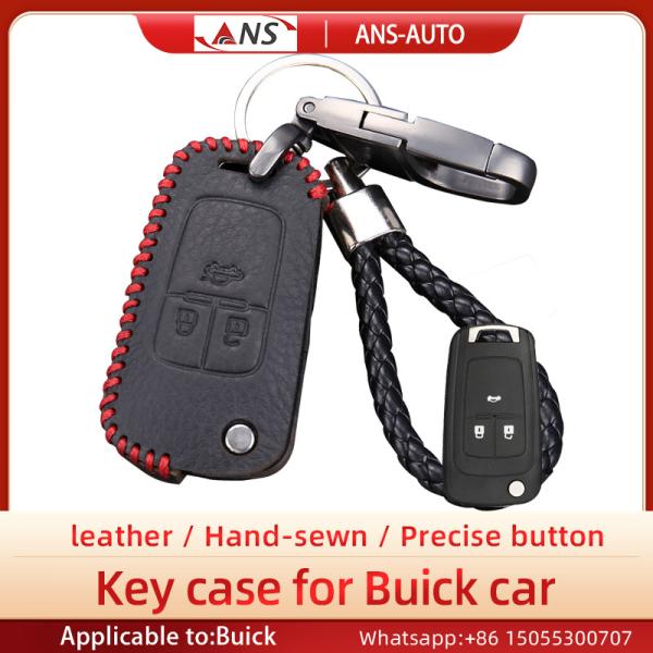 Hand Sewed Leather Car Key Case , Shock Proof Leather Smart Key Case