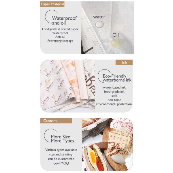 Качество еды печь логотип печатания чернил Eco дружелюбный жиронепроницаемый бумажный