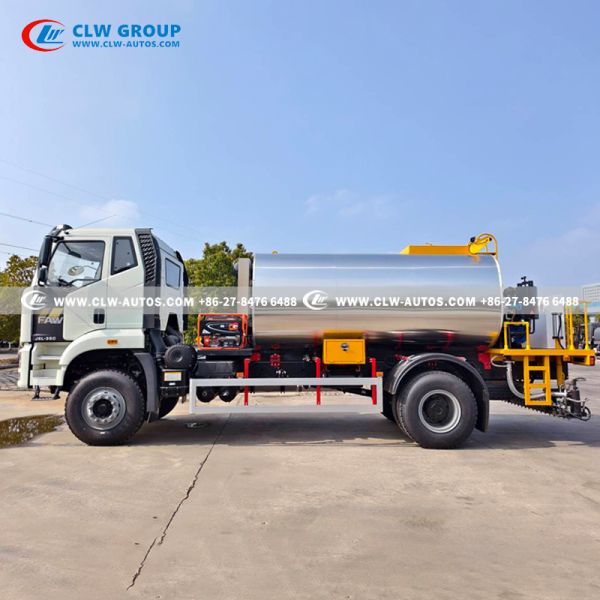 FAW J6L 350HP 12000L 4X2 Intelligent Asphalt Distributor Truck with Thermal Oil Heating System