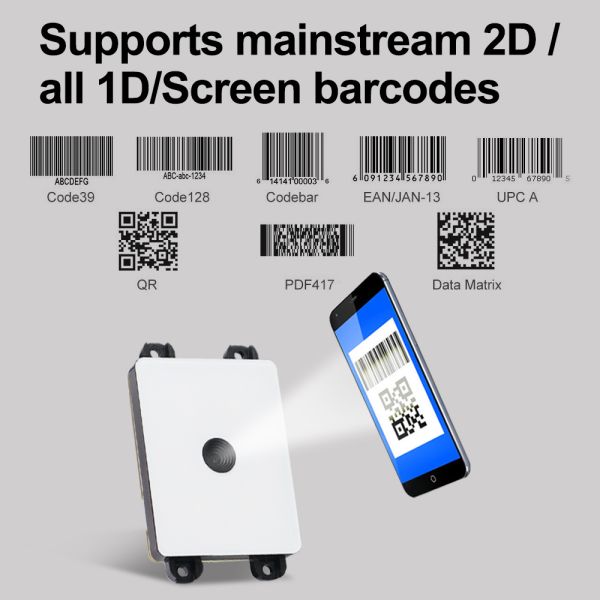 All-in-One Embedded Barcode Scanner 2D/QR/Omni Directional Scanning for Smart Devices