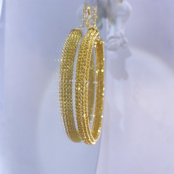 Chic Small Gold Plumeria Earrings