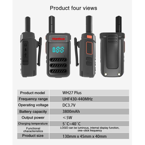 High Power Original G68 Walkie Talkie High Capacity Battery 5W and Dual Band for Radio