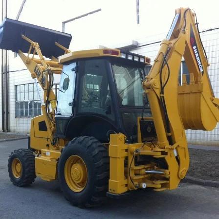 SHANMON 388H 388 Mini Loader 4x4 H Outrigger Backhoe Excavator for Heavy Duty Work