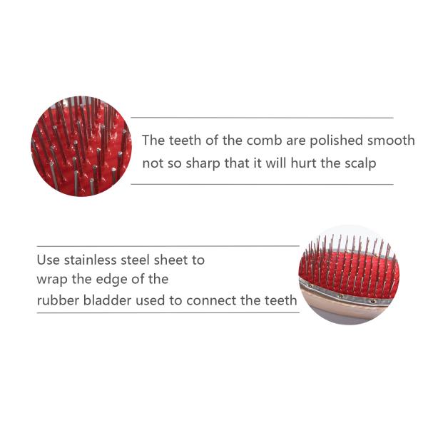 Wood Handle Detangle Hair Brush Human Hair Wig Brush  Anti Static