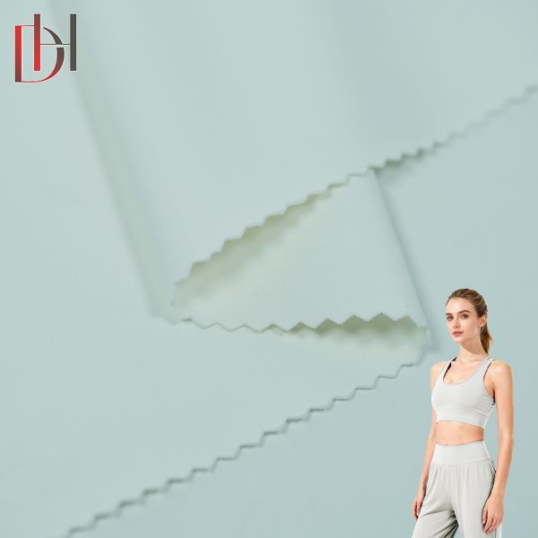 High-quality 220g Polyester Spandex Stretch Yoga Shirt Jersey Fabric Eco-Friendly Anti-UV Medium Weight Double Faced Comfortable