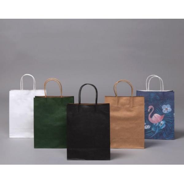 Offset Printing Portable Kraft Paper Bags For Cake Boxes 21*14*19cm