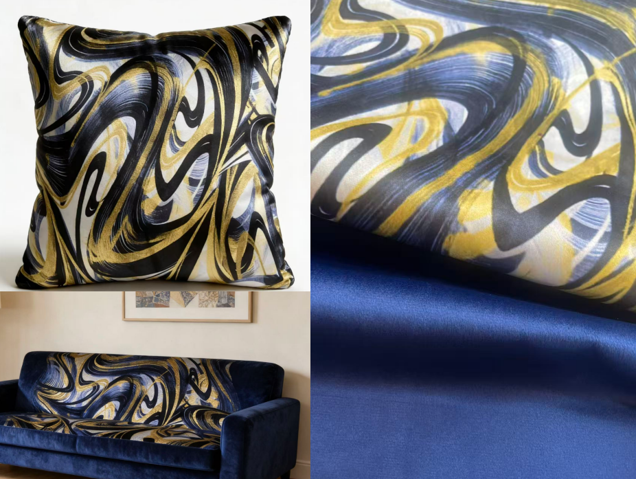 250GSM  abstract digital printing fabric for sofa