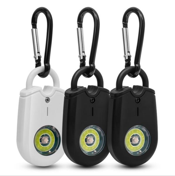 LED Personal Safety Alarm Devices For Seniors Outdoor Mountaineering Carabiner 6.9KG