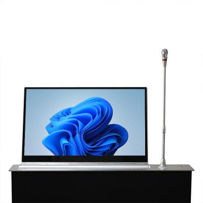 Elevador de monitor de liga de alumínio 220V Ecrã LCD oculto Mesa de conferência inteligente