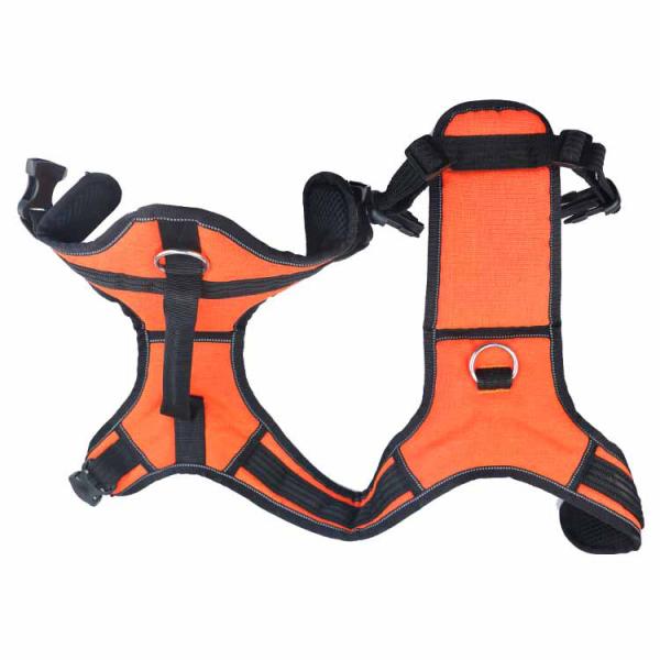 XXS-L Orange Tactical Dog Harness / Personalized No Pull Dog Harness Front Clip