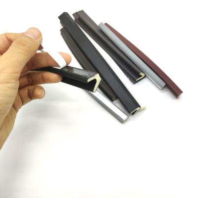 PE revestido com Q-lon Inserto de vedação de porta de madeira Weatherstripping para Alumínio Jamb Frame