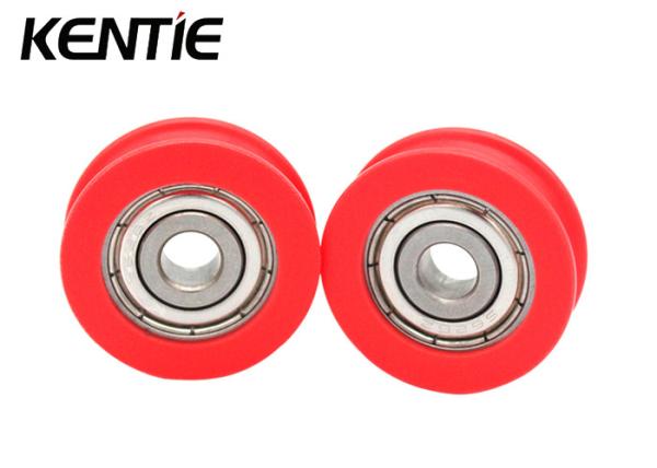 626ZZ 6x26x8mm Red U Shape SS Ball Bearing Pulley For Window Guide Rail