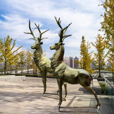 O CE certificou a vida de bronze exterior da estátua dos alces da escultura de bronze - tamanho decorativo
