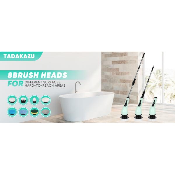 Electric Spin Scrubber Cordless Bath Tub Kitchen Cleaner Brush for Household Cleaning