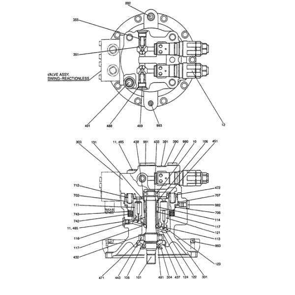 Части экскаватора SK135SR SK140-8 KOBELCO для M2X63 роторного насоса YX15V00004F2